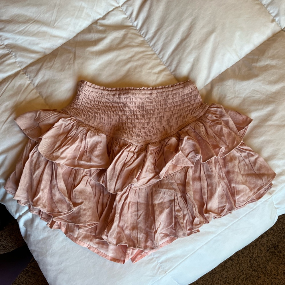 Pink Dusty Rose Ruffle Skirt ~ Rock N Rags - Picture 5 of 15